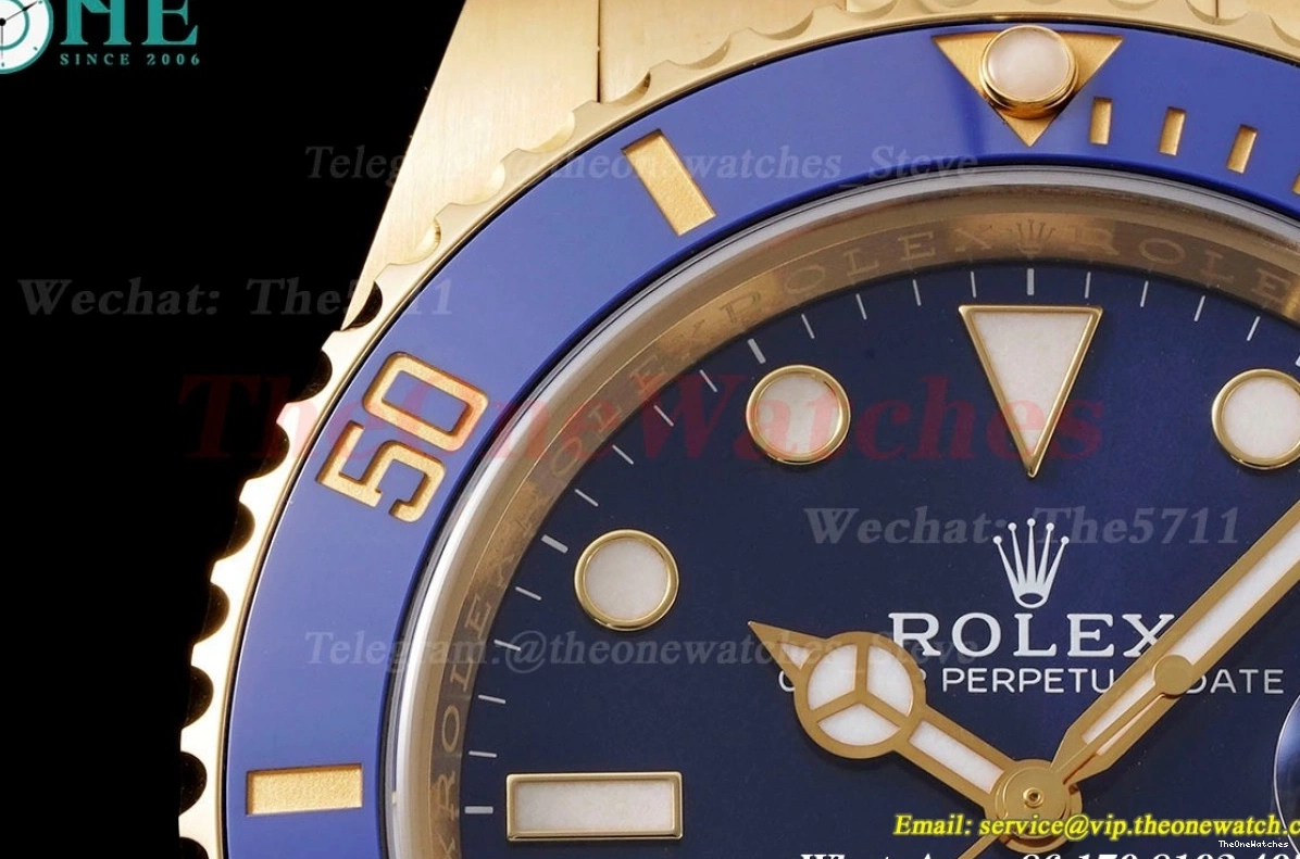 Dot VR3235 YG Submariner 41mm 126618LB Blue YG Clean 0115